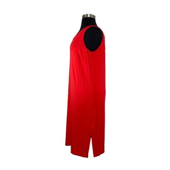 Q Neel 10 Red Midi Tank Dress 88832 Art To Wear Lagenlook Boutique - Picture 4 of 5